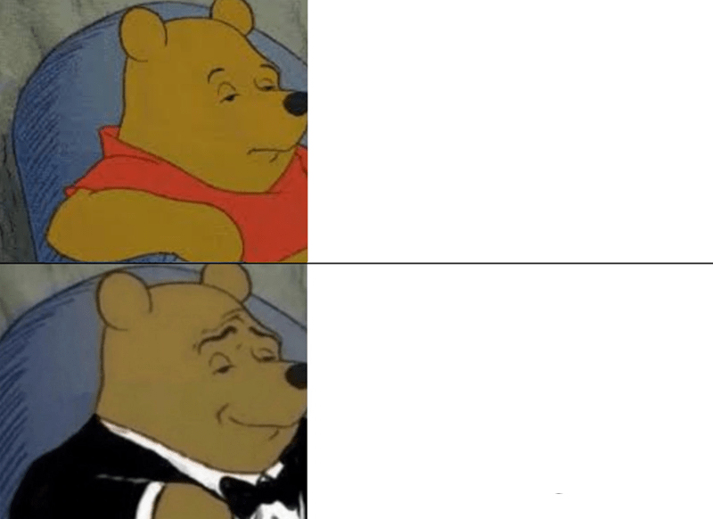 Tuxedo Winnie The Pooh meme about The Feed